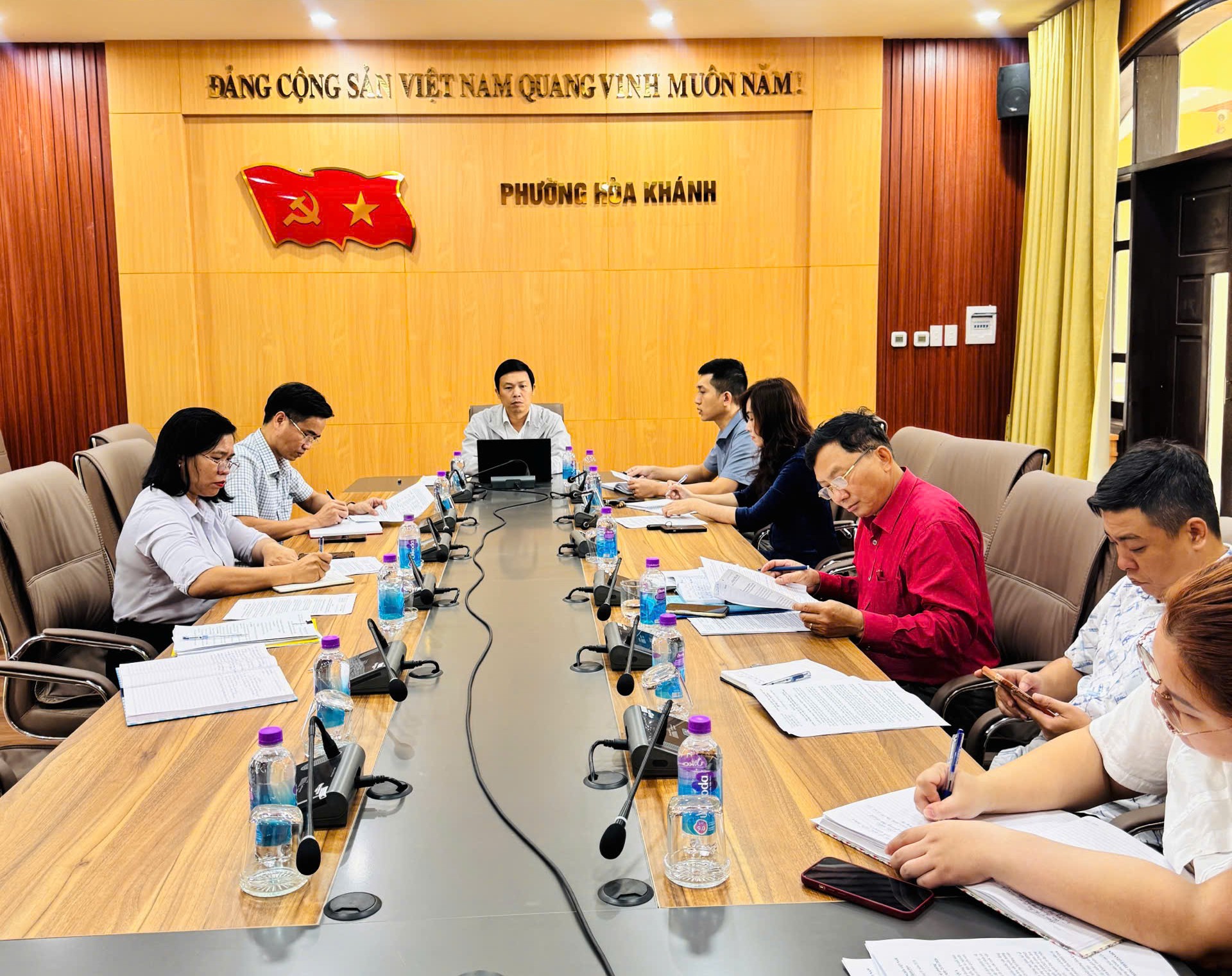 Thường trực Đảng ủy phường Hòa Khánh làm việc với Ủy ban MTTQ Việt Nam phường: Tập trung cao độ cho công tác bầu cử và chăm lo Tết Bính Ngọ 2026